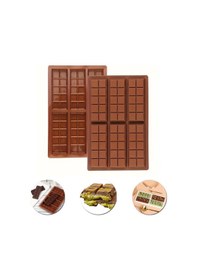 Resim Silikon Kalıp Dubai Çikolata Bar Ve Kek Kare Desenli Tablet Dubai Çikolata Kalıbı 6 Lı Renksiz 