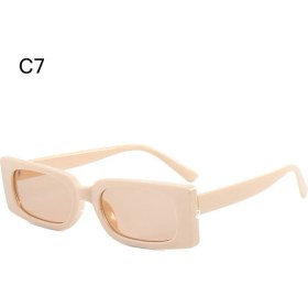 Resim Xifu Shop C C7 Lar Trend Kare Retro Moda Dikdörtgen Plaj Uv Koruma (Yurt Dışından) 