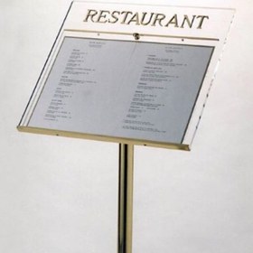 Resim Ayaklı Menü Panosu Elit - Pirinç 