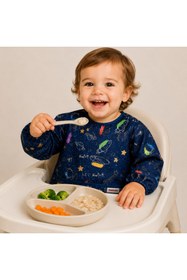 Resim mammam always by your side Minik Astronotlar Cepli Mama/Aktivite Önlüğü (6-24 Ay) 