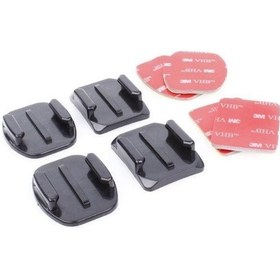 Resim Sanger Gp10 Aksiyon Kamera 2 Düz 2 Oval Yapışkanlı Aparat 