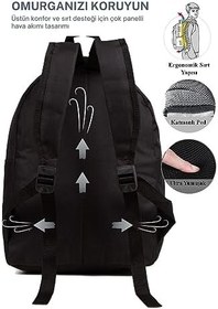 Resim Av A Dos Siyah Unisex Orjinal Impartex Kumaş Dizüstü Laptop Okul Kurs Kamp Seyehat Gezi Günlük Kullanım Sırt Çantası 