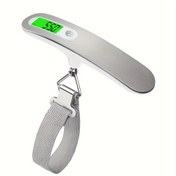 Resim Taşınabilir LCD Dijital Bagaj Terazisi - 110lbs/50kg Kapasite, Seyahat & Balıkçılık için Pil Gücünde ve Çelik Kancalı 