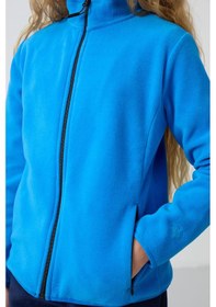 Resim Tommy Life Saks Kalın Yumuşak Dokulu Standart Fit Nakışlı Polar Kız Çocuk Sweatshirt - 75154 Saks Mavi 