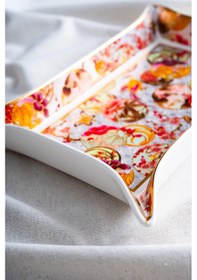Resim Acar Dream Dikdörtgen Sunum Tabağı - 35 Cm Renkli 