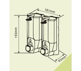 Resim Omnipazar Xinda ZYQ138SK Sıvı Sabun ve Şampuan Dispenseri 2' Li Krom 2X380 ml 