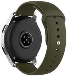 Resim Huawei GT3 42 mm- Huawei GT2 42 mm Tam Uyumlu 20 mm Klasik Silikon Kordon Haki 