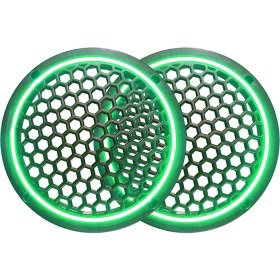Resim L-Sound Neon Işıklı 20 cm Hoparlör ve Midrange Kapağı - 2 Adet - Yeşil 