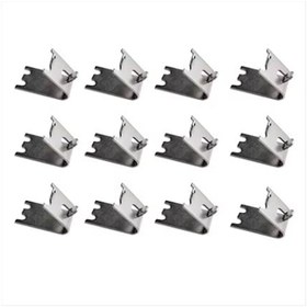 Resim Xurunkeji 12 Adet Ticari Dondurucu Raf Klipsleri Paslanmaz Çelik Buzdolabı Raf Destek Kelepçesi Braketi Raf Parçaları 