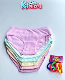 Resim Katmirra 6'lı Fitilli Pastel Renk Kız Çocuk Külot 6'lı Lastik Toka - Dondeza Ve Tutku Iç Giyim Bayii 