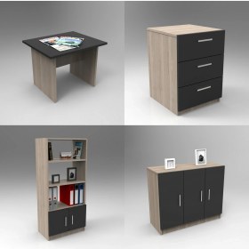 Resim Yurudesign Vario ABCDEFG2 Ofis Masa Makam Takımı 3 Renk 