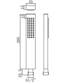 Resim Bocchi Pirinç El Duşu Krom 1 F 5500-0004 Çok Renkli 