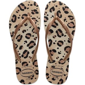 Resim Havaianas 4103352 Slim Animals Parmak Arası Bej Kadın Terlik Bej 