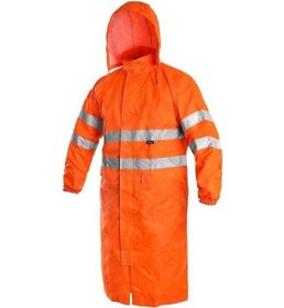 Resim Reflektörlü 150d Pardesü Yağmurluk Turuncu Sarı 