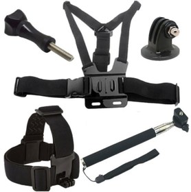 Resim Gplus 110cm Vidalı Monopod Kafa Bandı Göğüs Kemeri 5 Parça Aksesuar Set 