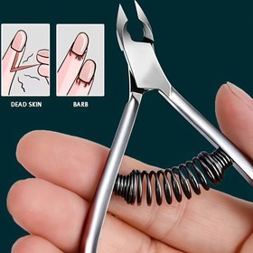 Resim Yeni Profesyonel Paslanmaz Çelik Trimmer - Keskin Bıçak Çift Baharlı Tırnak ve Ayak Bakımı, Kokusuz Dayanıklı Güzellik Aracı 
