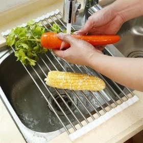 Resim MCM Group Paslanmaz Katlanır Multi Bulaşıklık - Tabaklık - Kurutmalık- Sebze Yıkama Aparatı 