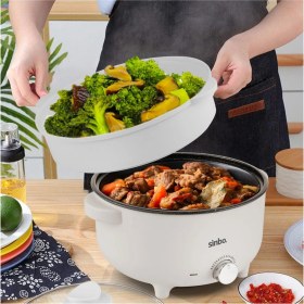 Resim 3l Çok Fonksiyonlu Buharlı Pişirici Güveç, Pilav, Çorba, Haşlama, 700W, Beyaz 