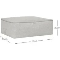 Resim Mena Rise Textile Büyük Boy Gri Altı Hurç 62 x 46 x 22 cm 