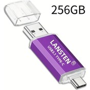 Resim Challenger Lansten 256gb Usb C Flash Bellek Android Telefonlar Ve Pc İcin 40 60mb S Yazma Hizi Mor 