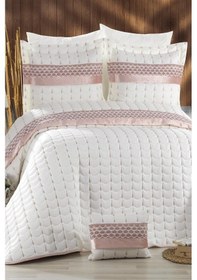 Resim Colors Micro Çift Kişilik Yatak Örtüsü Krem Pudra 