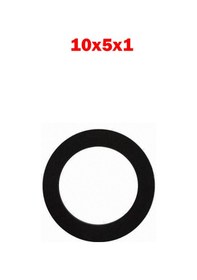 Resim Koodmax 10X5X1 Plastik Rondela Siyah 10 - 50 - 100 Adet 50 Adet 