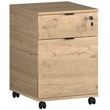 Resim Adore Mobilya Rio Ofis Kilitli Çekmeceli Keson - Florida Meşe 41x61x45 CM 