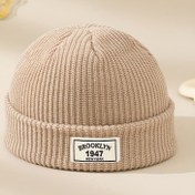 Resim 1947 Kadınlar için Şeker Renkli Kavun Şapka Çift Katmanlı Beanie Kısa Kenarlı Kovboy Şapkası Sokak Şapkası Vintage Şapka 
