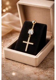 Resim 316l Cerrahi Çelik Göbek Piercing Zirkon Taşlı Sallantılı Kadın Piercing Paslanmaz Kararmaz Figürlü Fashion Özel Tasarım Göbek Piercing Modeli - 53 Gümüş 