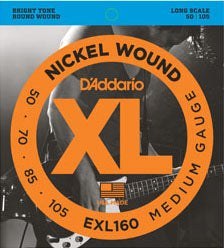 Resim D'Addario EXL160 XL Nickel 4 Telli Bas Gitar Teli - Medium (50-105) 