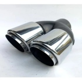 Resim Egzozcum 76 Mm. Krom Önü Kesik Eşit (Dual) Çift Çıkışlı Paslanmaz Içi Borulu Takım Egzoz Eksoz Ucu (2 Adet) 