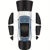 Resim 8 adet for TESLA Model Y Penceresi Gizlilik Güneşlik için - Siyah Polyester Fiber, Ön ve Arka Camlar için Tüm Pencereler, Yan Pencereler Araba İç Aksesuarları, Açık Hava Kampı için Gerekli Eşyalar | Şık Pencere Tratmanı | Dayanıklı Pencere Filmi, Araba Güneşlik 