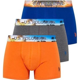 Resim U.S. Polo Assn. U.s Polo Assn. 80434 Erkek 3 Lü Boxer-sax&antrasitmelanj&turuncu Çok Renkli 