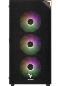 Resim Vento Vg4200s Psu Yok 4x12cm Rgb Fan E-atx Meshed Panel 2xusb2.0/1xusb3.0 Siyah Gamıng Kasa 