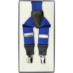 Resim Mavi Likralı Desenli Pantolon Askısı - Mavi / 35 