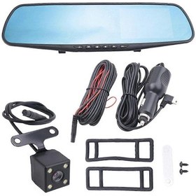 Resim Uyumlu 4.3 İnç Araba Dvr Dikiz Aynası Sürüş Video Kaydedici Çift Lensli Araç Kamerası 1080p Ips Ön Ve Arka Kamera Araç Kamerası Newway Hediyeler 