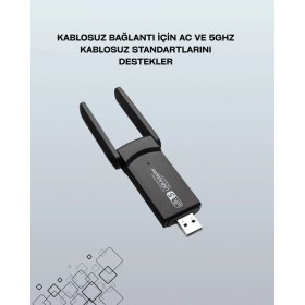Resim Tak-Çalıştır Özellikli Çift Bant Wifi Adaptör – 1200 Mbps 