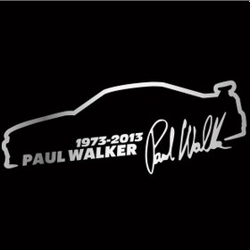 Resim Krom Gümüş-2 Adet-araba Etiket Vinil 13 5 Cm Paul Walker Hızlı Ve Öfkeli Moda Yansıtıcı Etiket Araba Komik 3d Etike 