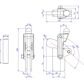 Resim Good Hand GH-72415 Ağır Hizmet Tipi Toggle Kelepçe | 2400 kg Kapasiteli Güçlü Kelepçe 
