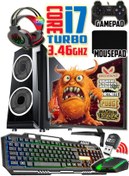 Resim WARBOX Woka I7 Turbo:3.46ghz 16gb Ram 240gb Ssd 250gb Hdd R7 240-4gb E.kartı 22" Monitör Gaming Pc 