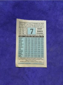 Resim 7 Mart 2002 Takvim Yaprağı - Nostalji Koleksiyonluk Takvim Yaprağı A 