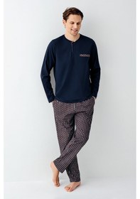 Resim Arnetta Erkek Lacivert Pijama Takımı Ar3505-s-v1 Lacivert 