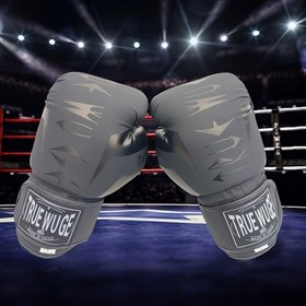 Resim 1 Çift Boks Antrenman Eldiveni, Hızlı Kapanış, Non-Textile PU Malzeme, Beyaz Şeritler ile Siyah, Muay Thai, MMA ve Kickboks için Koruyucu Ekipman, Martial Arts Antrenman Ekipmanı, Kickboks Eldivenleri | Çarpıcı Tasarım | Dayanıklı İnşaat 