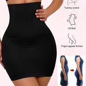Resim 1 Kadınlar için Şık Yüksek Bel Karın Kontrol Etek - Zayıflatıcı Bodycon Yarım Kayma Tasarımı, Nefes Alabilen Naylon/Elastan Karışımı, Figürü Şekillendirmek & Elbise Görünümünü Artırmak İçin Mükemmel, Elde Yıkanabilir 