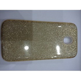 Resim Samsung Uyumlu J5 Pro J530 Simli Kenarları Taşlı Silikon Kılıf Gold 