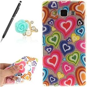 Resim Uposao Galaxy A5 2015 Telefon Kılıfı ve Silikon Kılıf ile Uyumlu Şeffaf Motif Fleur Fille Coque Silikon Jel Souple TPU Anti-Choc Kılıf Coque Housse Koruma Kılıfı 