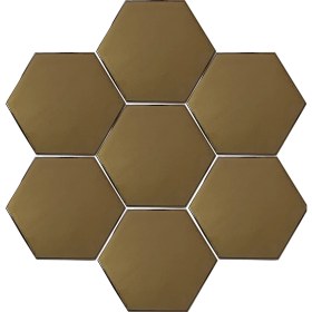 Resim Armada Çini 15x17 cm Düz Bronz Desen Altıgen Çini Karo 