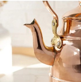 Resim Bakır Bitki Çayı Demlik Bakır 