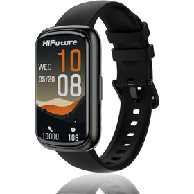 Resim HiFuture EVO2 Bluetooth 5.2 1.47” Ekran 1 ATM Su Geçirmez 24+ Spor Modu Nabız Spor Kan Oksijen Takibi IOS & Android Uyumlu Akıllı Bileklik Siyah 