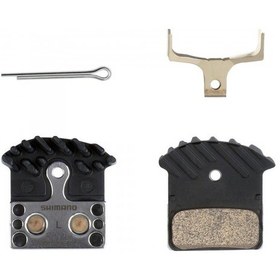 Resim Shimano Xtr J04C Ice-Tech Disk Fren Balatası Metal Siyah - Yeşil 